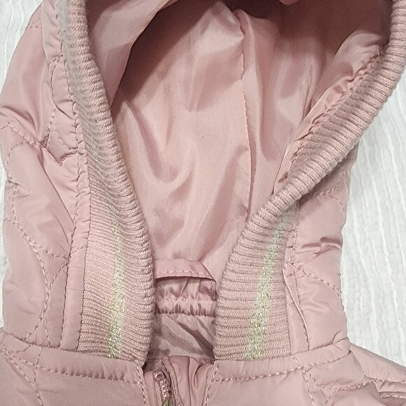 Me Jane Mini Baby Pink and Gold Puffer Jacket Size 6 Months - Picture 4 of 6